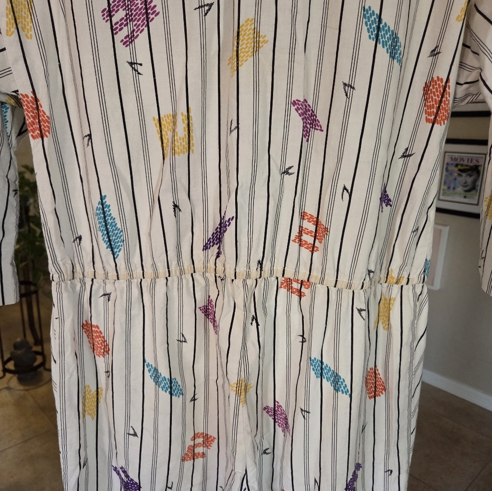 Barboglio Cristina Jan 1980s Multicolor Cotton‎ Jumpsuit - Picture 7 of 10